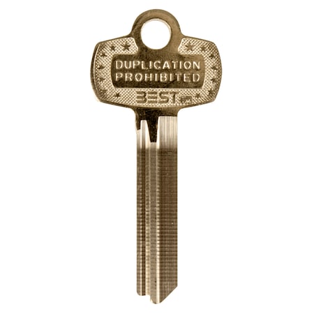 Best 6/7P Keyblank, AG Kwy, Embossed Duplication Prohibited, PK144 1A1AG1KS208KS800 (144PK)